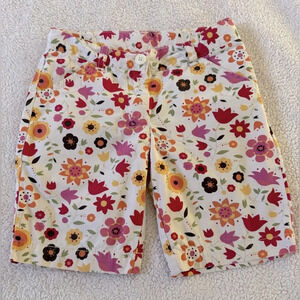 Gymboree girls 5 spring floral design with 2 front pockets 💯 % cotton zipper.
